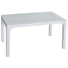 Стіл під ротанг Irak Plastik 80x140 білий