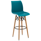 Стул барный Tilia Laser-V ножки буковые зеленая нефть