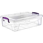 Контейнер на защелках низкий 3,5 л прозрачный Уценка