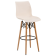 Стілець барний Tilia Laser-V ніжки букові кремовий