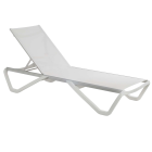 Шезлонг Papatya Wave білий 01, сітка біла 5001