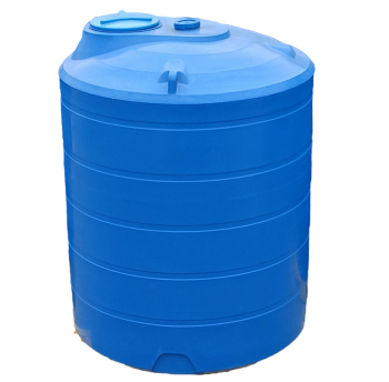 Ємність 3000 л дві горловини вертикальна синя