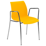 Кресло Tilia Laser ножки хромированные желтое 