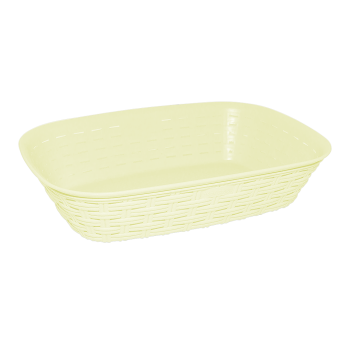 Хлібний кошик під ротанг жовтий