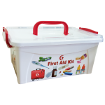 Контейнер для аптечки білий з прозорою кришкою Контейнер для аптечки білий з прозорою кришкою