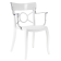 Крісло Papatya Opera-K сидіння біле, верх прозоро-чистий