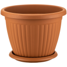Горщик для квітів з піддоном Kemer 0,7 л теракотовий 