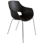 Кресло Papatya Opal-ML PRO черный, ножки хром