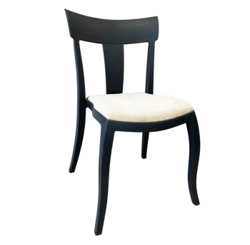 Стілець Papatya Toro-S Soft антрацитовий, подушка бежева