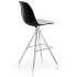 Стілець барний Tilia Eos-X ніжки металеві хромовані чорний - біла слонова кістка