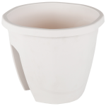 Горщик для квітів на перила Emerald 7,5 л біло-сірий