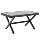 Стіл Tilia Osaka-X 150 x 90 см стільниця в склі чорний