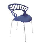 Кресло Papatya Tiara пурпурный, база хром