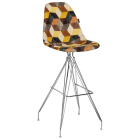 Стілець барний Tilia Eos-X сидіння з тканиною, ніжки металеві хромовані SIESTA 301