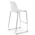 Стілець барний Tilia Laser ніжки хромовані біла слонова кістка