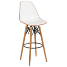 Стілець барний Tilia Eos-V ніжки букові світло-коричневий - біла слонова кістка