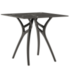 Стол Tilia Ivy-L 77 х 77 см столешница черный мрамор ножки черные