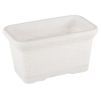 Горщик для квітів балконний Wire 6,5 л білий