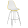 Стілець барний Tilia Eos-M ніжки металеві хромовані жовтий - біла слонова кістка