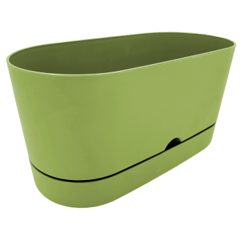 Горщик для квітів балконний Begonya 5,5 л зелений