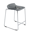 Стілець барний Papatya X-Treme Sled прозоро-димчастий