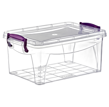 Контейнер на защелках прямоугольный глубокий 3 л прозрачный