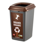 Бак для сортировки мусора 50 л Planet "Органика" антрацитовый-коричневый