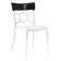 Стул Papatya Opera-S сиденье белое, верх черный
