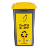 Бак для сортировки мусора 50 л Planet "Пластик" антрацитовый-желтый