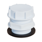 Штуцер ПЭТ 1 1/2 дюйма 46 мм белый с заглушкой Штуцер ПЭТ 1 1/2 дюйма 46 мм белый с заглушкой