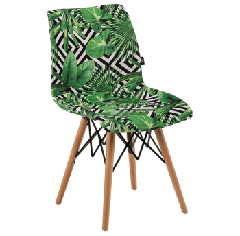 Стілець Tilia Laser-V ніжки букові, сидіння з тканиною VOKATO