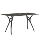 Стол Tilia Ivy-L 120 х 77 см столешница черный мрамор ножки черные
