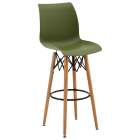 Стілець барний Tilia Laser-V ніжки букові хакі