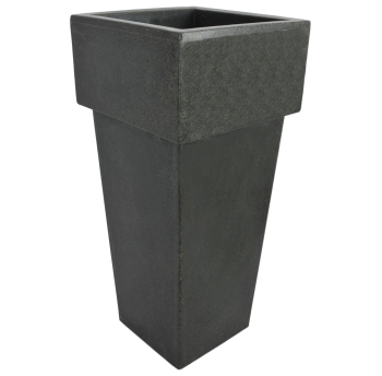 Горщик для квітів квадратний Premium Double 36 л антрацитовий