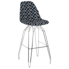 Стілець барний Tilia Eos-M сидіння з тканиною, ніжки металеві хромовані ARTCLASS 805