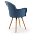 Кресло Tilia Gora-N ножки буковые синий джинс