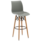 Стілець барний Tilia Laser-V ніжки букові сірий цемент