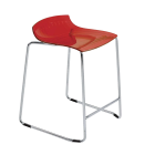 Стілець барний Papatya X-Treme Sled прозоро-червоний