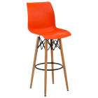Стілець барний Tilia Laser-V ніжки букові помаранчевий