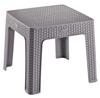 Стіл до шезлонга під ротанг 45x45 сірий Irak Plastik