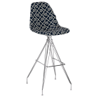 Стул барный Tilia Eos-X сиденье с тканью, ножки металлические хромированные ARTCLASS 805