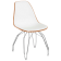 Стілець Tilia Eos-M ніжки металеві хромовані світло-коричневий - біла слонова кістка