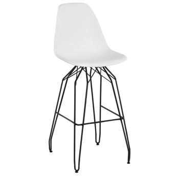 Стул барный Tilia Eos-M ножки металлические крашеные белая слоновая кость - белая слоновая кость