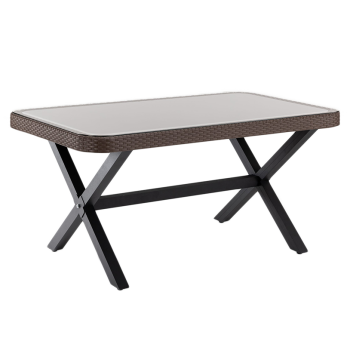 Стіл Tilia Osaka-X 150 x 90 см стільниця зі скла венге