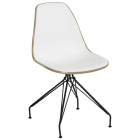 Стул Tilia Eos-X ножки металлические крашеные кофейный - белая слоновая кость