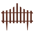Набір огорожі для газону "Заборчик" (4в1) темно-коричневий