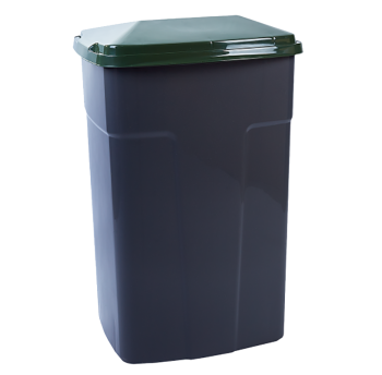 Бак для мусора 90 л темно-серый - зеленый