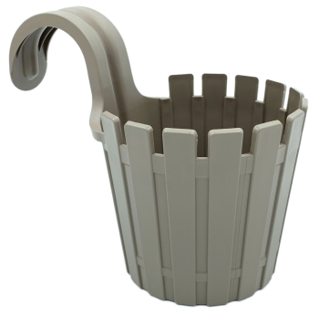 Горщик для квітів балконний підвісний Akasya Single 1,5 л сіро-коричневий