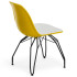 Стілець Tilia Eos-M ніжки металеві фарбовані жовтий - біла слонова кістка