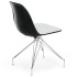 Стілець Tilia Eos-X ніжки металеві хромовані чорний - біла слонова кістка